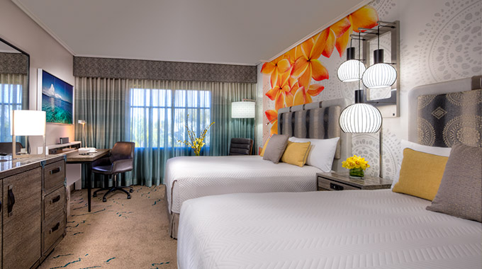 A room at the Loews Royal Pacific Resort at Universal Orlando Resort
